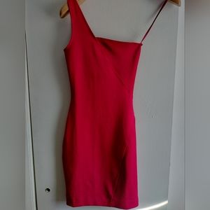 Vintage French Connection Single Shoulder Strap Red Dress US Size 2